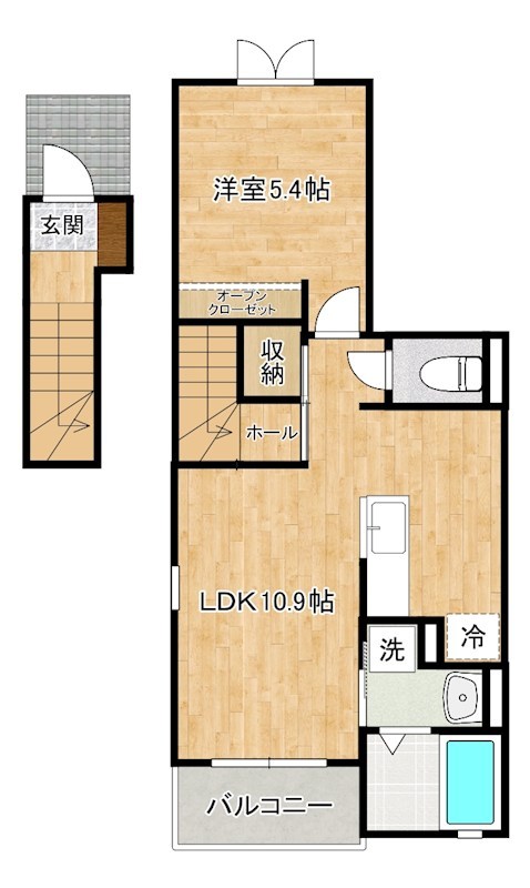 グラン・ジュテ 202号号室 間取り