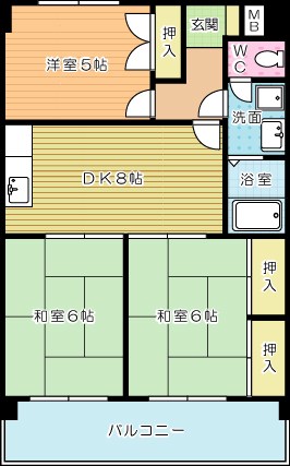 アーバンプラザ２１ 303号室 間取り