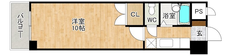 第１２エルザビル 602号室 間取り