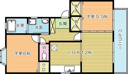 プラス・ラ・ミチエⅢ　 202号室 間取り