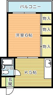 ハイツ清水 405号室 間取り