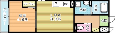 ル・ヴァン・リブレ  203号室 間取り