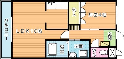 フルーリールアン    202号室 間取り