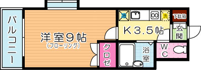 ギャラン中原  402号室 間取り