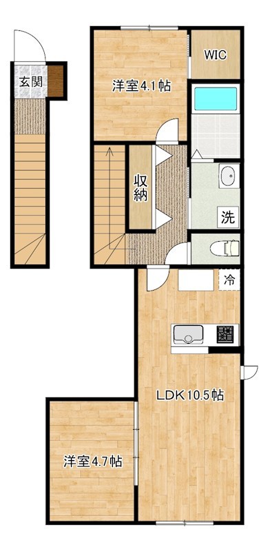SUN　VIA下到津（サンヴィア下到津） 202号室 間取り