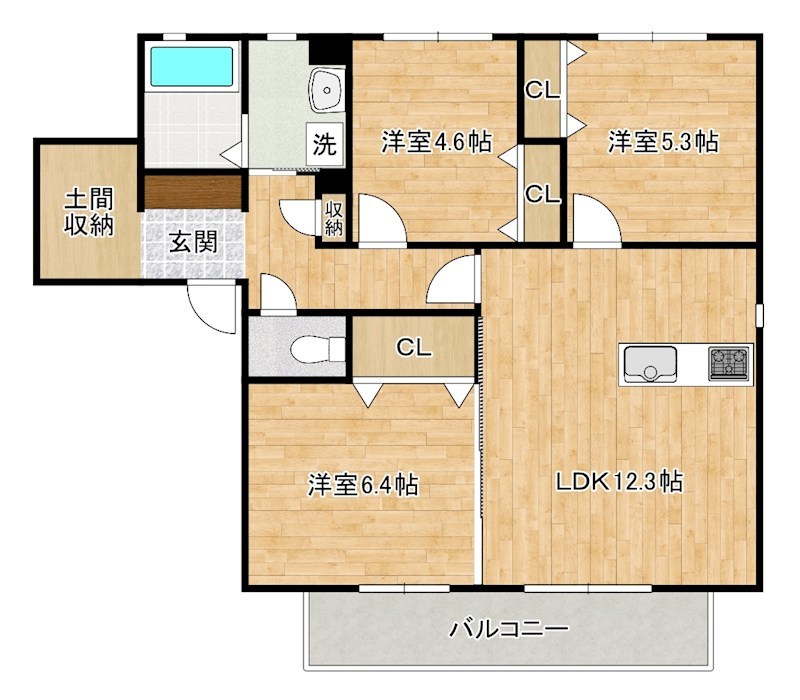 クリプトン   204号室 間取り