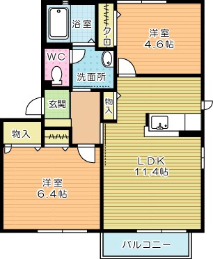 マメゾン志井　  201号室 間取り