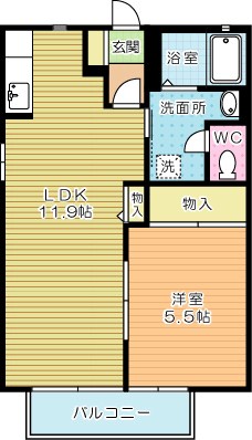 ベルセゾン  203号室 間取り