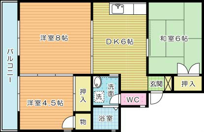 シャルム明石Ⅰ 103号室 間取り