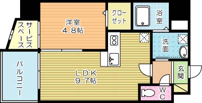 サンシャインマリンズ井堀 102号室 間取り