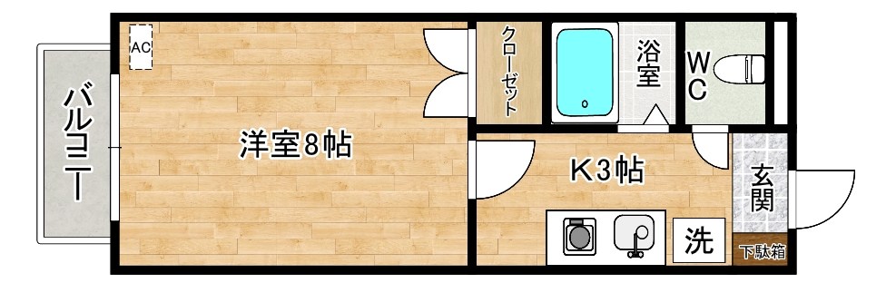 セピアコート 204号室 間取り