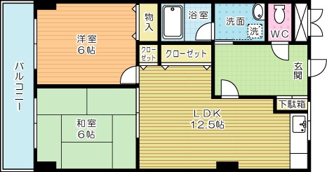 Kビル 404号室 間取り