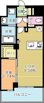 コートハウス・ピノ 905号室 間取り