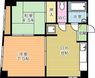 アベニュー片野 205号室 間取り