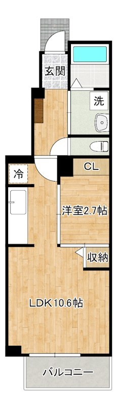 Ｅｓｐｅｒａｎｚａ（エスペランサ）  105号室 間取り