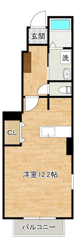 シャンドフルール  101号室 間取り
