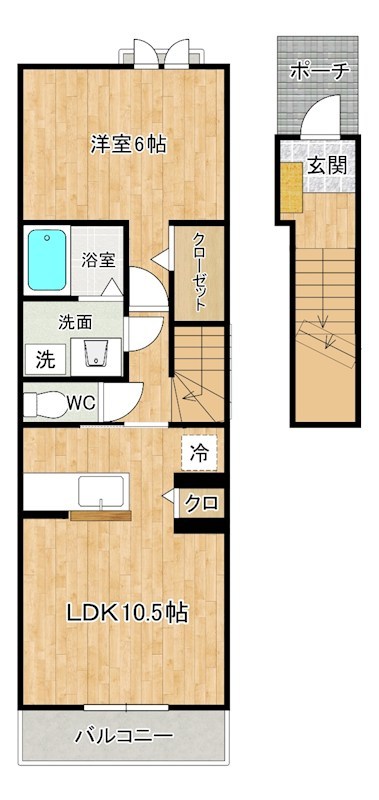 ポラリスＡ  205号室 間取り