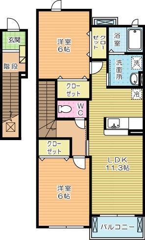 メイブリーズ  203号室 間取り
