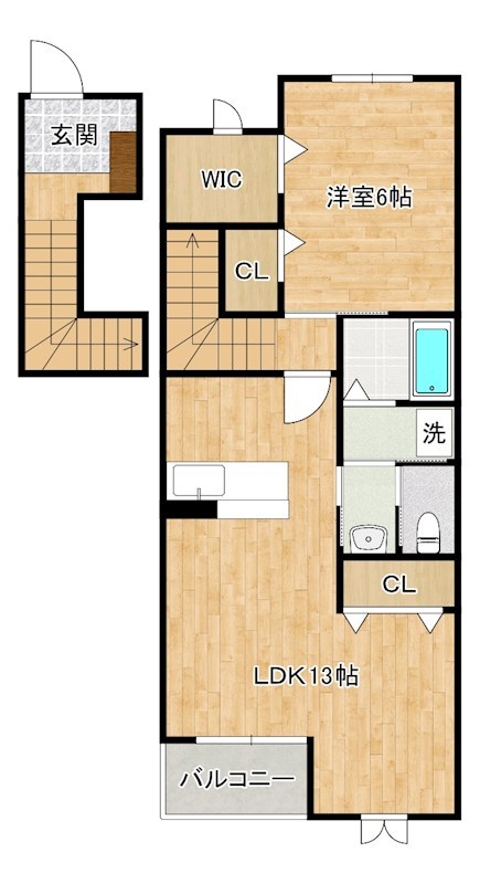 メゾンＫＹ   201号室 間取り