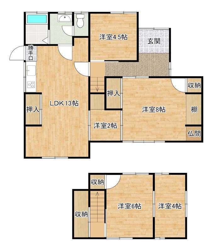 La Dolce Vita Yahata West Hills V（ラ・ドルチェ・ビータ ヤハタヒルズⅤ） 間取り