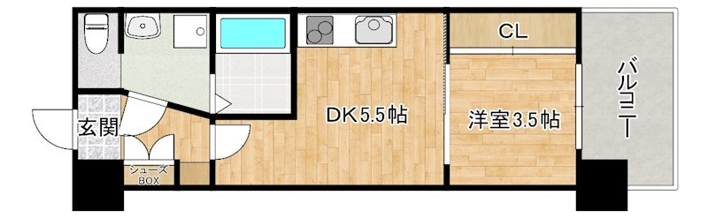 CPタワー 1610号室 間取り