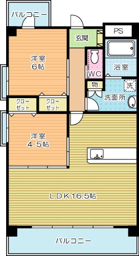 ルネス到津の森   402号室 間取り