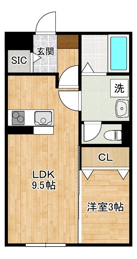 グレイストレビナ赤坂 202号室 間取り
