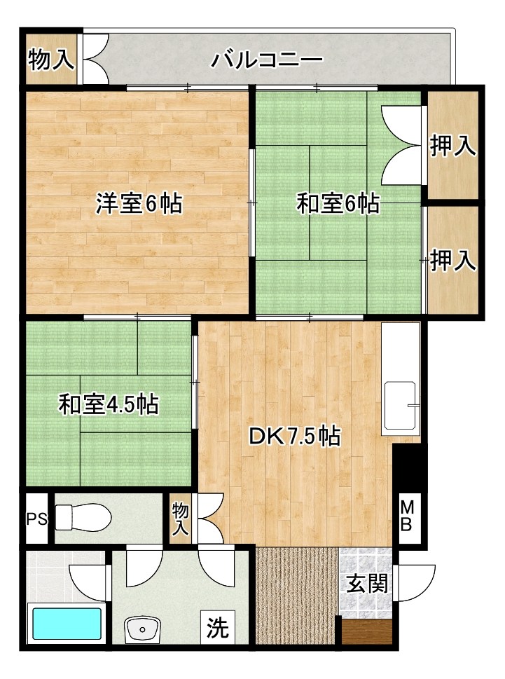メゾン山縣 403号室 間取り