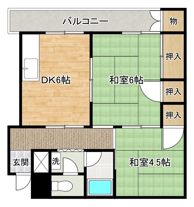 メゾン山縣 405号室 間取り