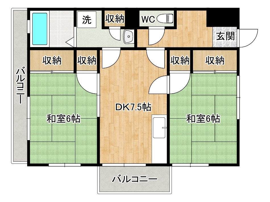 酒井愛宕ビル   302号室 間取り