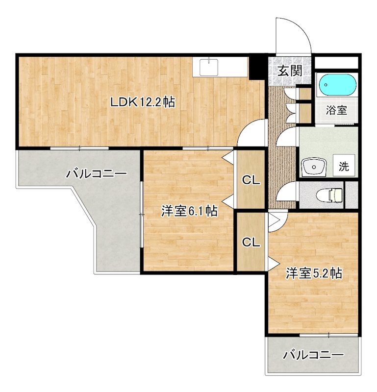 フェルト14  303号室 間取り