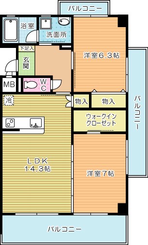 グランドコート時悠館 401号室 間取り
