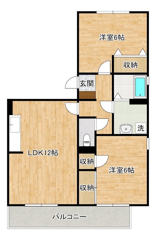 クレール徳力   101号室 間取り