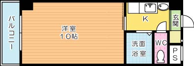 日之出ビル黄金 303号室 間取り
