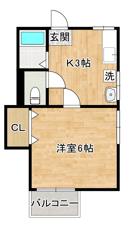 claire　felicite篠崎（クレールフェリシテ） 102号室 間取り