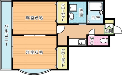 ダイナコート小倉下到津Ⅱ(分譲賃貸) 206号室 間取り