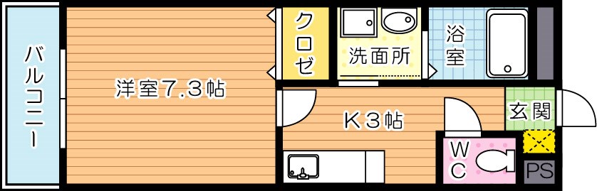 Blane nolre（ブランノワール） 302号室 間取り