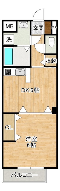 ツインズ葛原東Ａ   102号室 間取り
