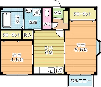 フィオーレ長行西  201号室 間取り