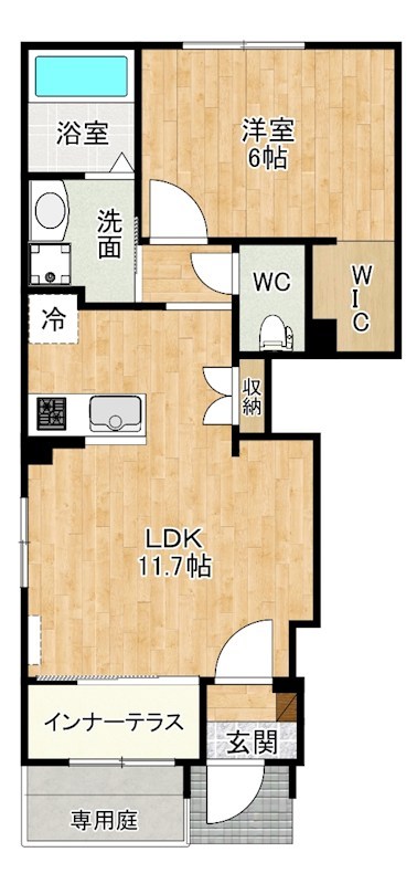 ブドワール 101号室 間取り