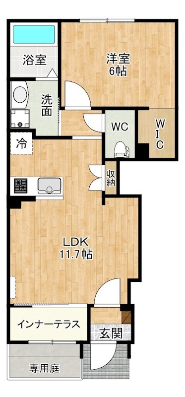 ブドワール 103号室 間取り