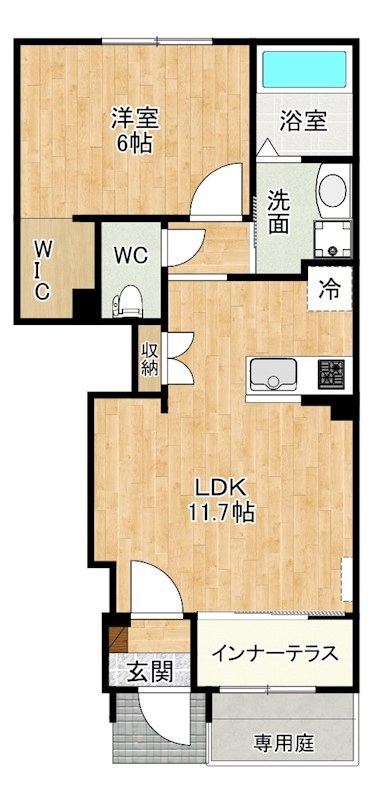 ブドワール 105号室 間取り