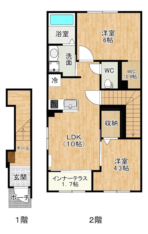 ブドワール 201号室 間取り