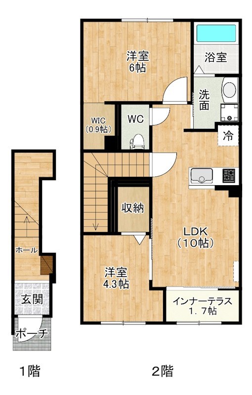 ブドワール 202号室 間取り
