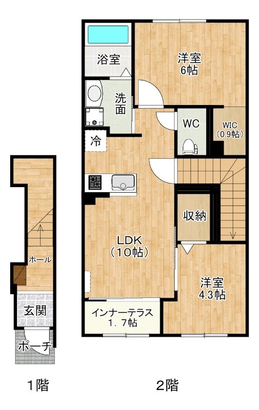 ブドワール 203号室 間取り