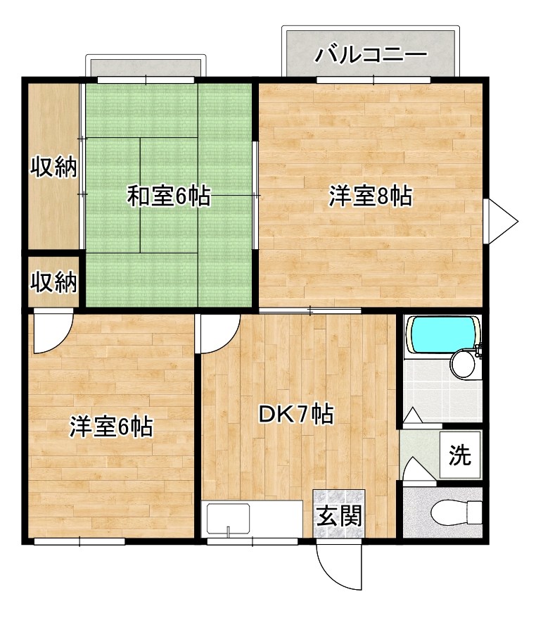 北方サンハイツ　  103号室 間取り