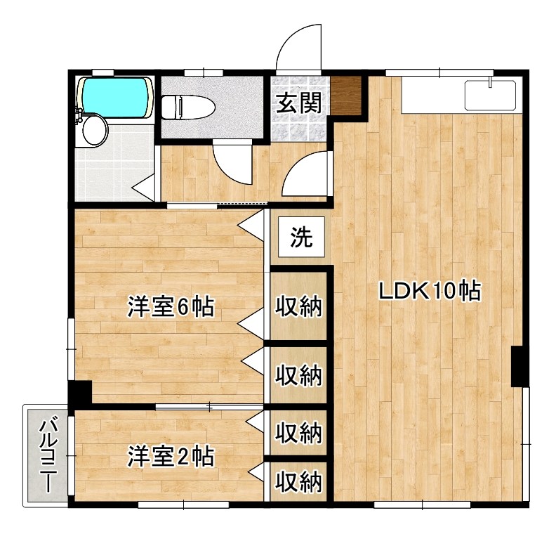 横野ビル  301号室 間取り