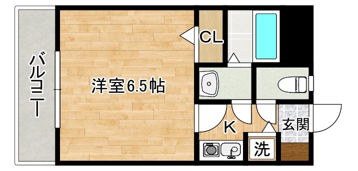 ロマネスク下到津 404号室 間取り