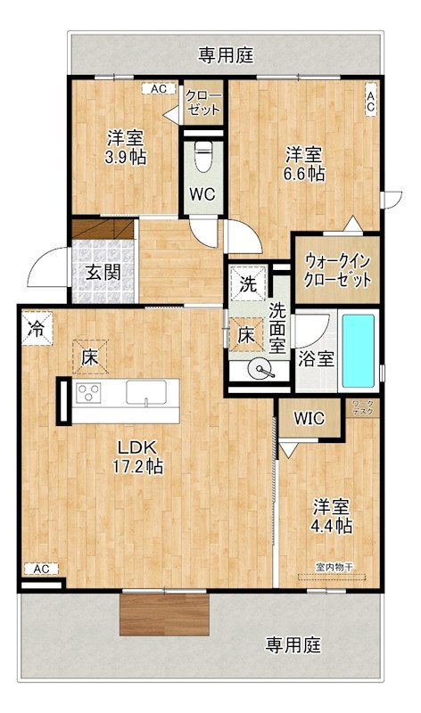 D-ROOM　HILLS泉台（D-ROOMヒルズ泉台） 101号室 間取り