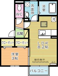 ウエストスクエア 101号室 間取り